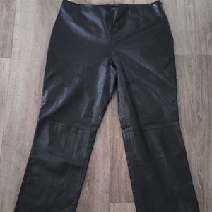 Kenneth Cole New York 100% Leather pants Black size 10 lined Biker Core